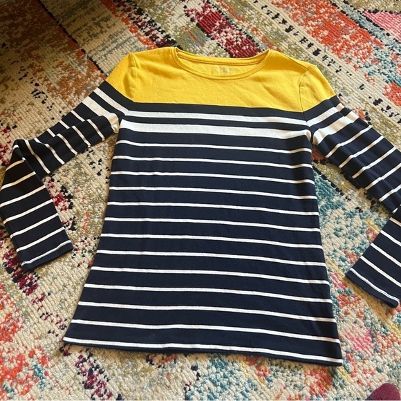 AUTHENTIC TALBOTS TEE- STRIPE womens size SP - Picture 1 of 6